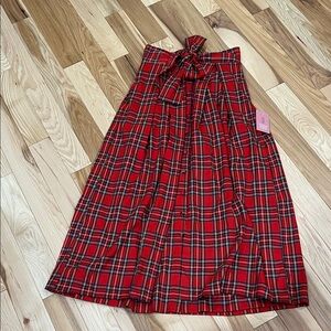 Ivy City Co Angela Skirt in Holiday Plaid